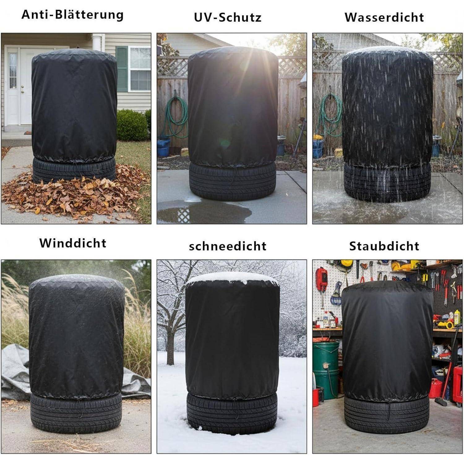 Reifentasche Universale Reifenabdeckung Auto, 85x120cm 420D Reifentaschen Wasserdicht Staubdicht mit Reißverschluss für 4 Reifen 18-22 Zoll, Autorei