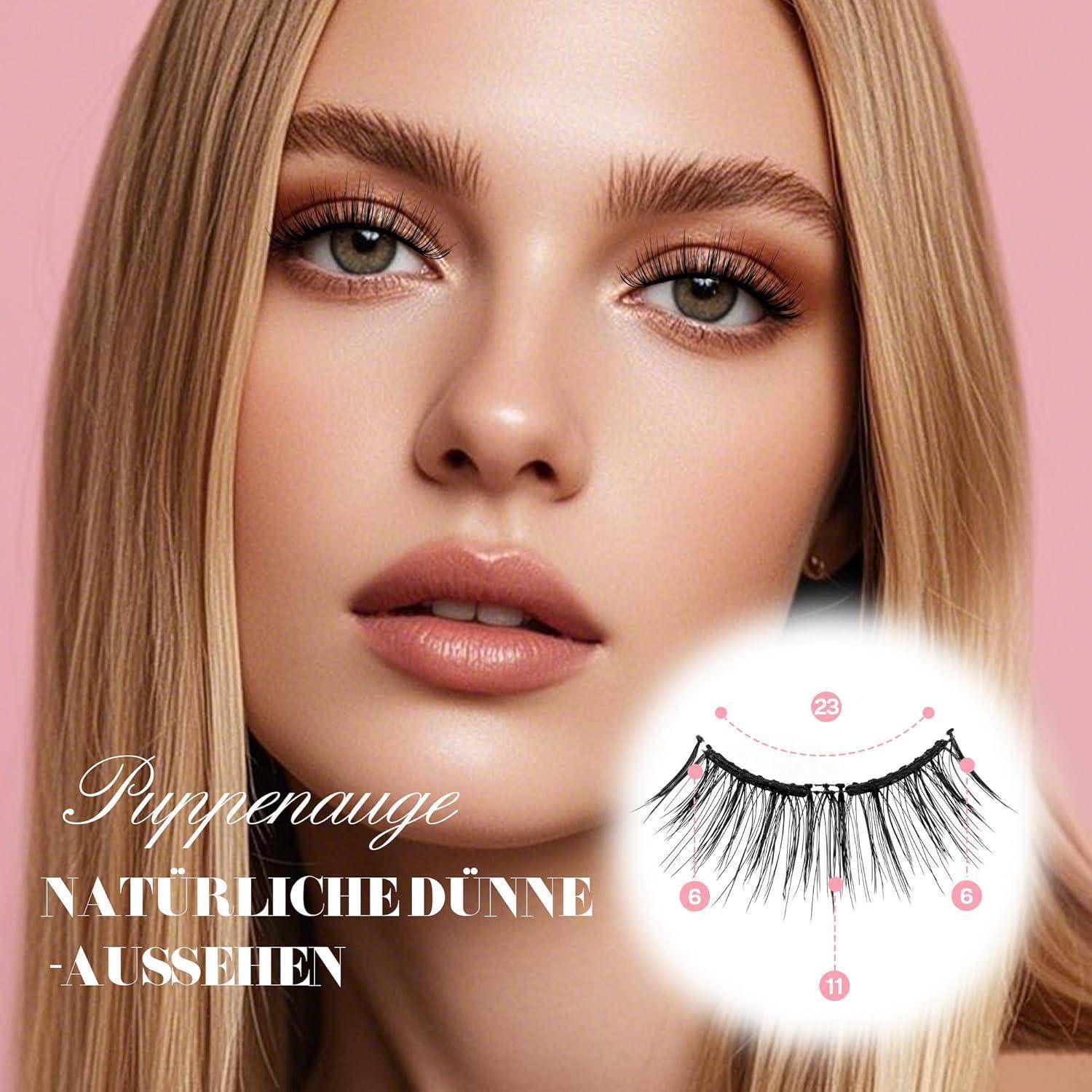 CALAILIS Weiche Magnetische Wimpern 1 Paar Magnet Wimpern Mit Zange Magnetic Lashes Natürlicher Look Wimpern Magnetisch Kein Kleber Erforderlich
