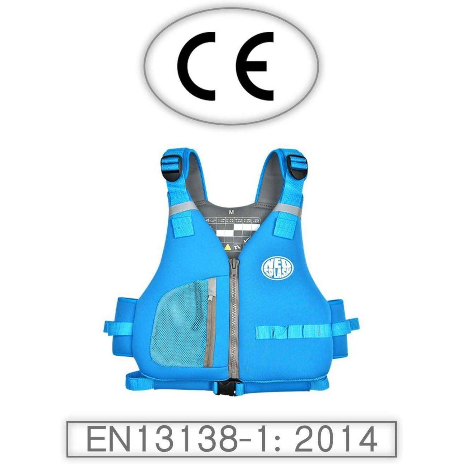 Blaue Rettungsweste mit „CE