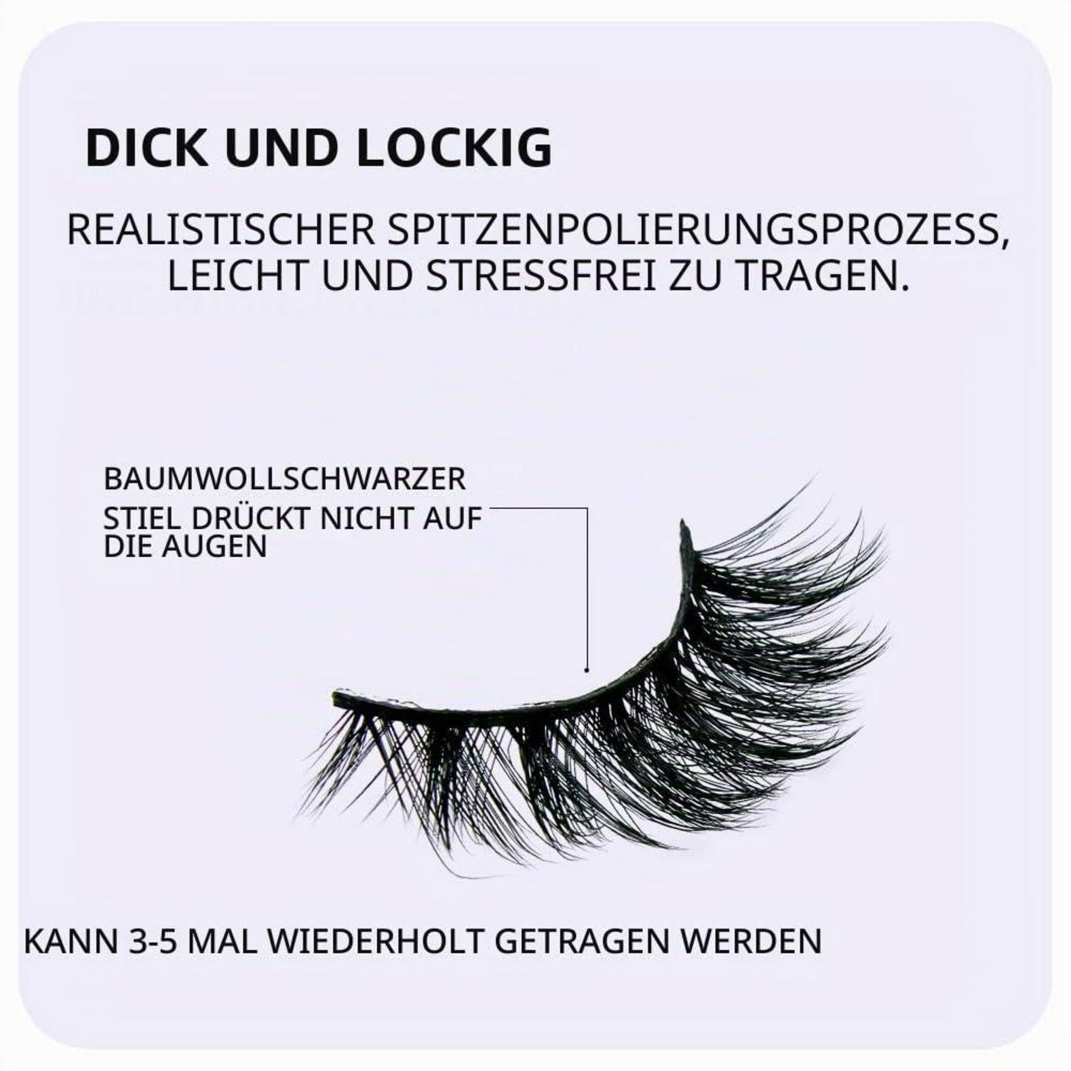 AKARA Wimpern Natürliche 7 Paare 3D Künstliche Wimpern Fake Lashes Faux Mink Falsche Wimpern(3D-BN10)