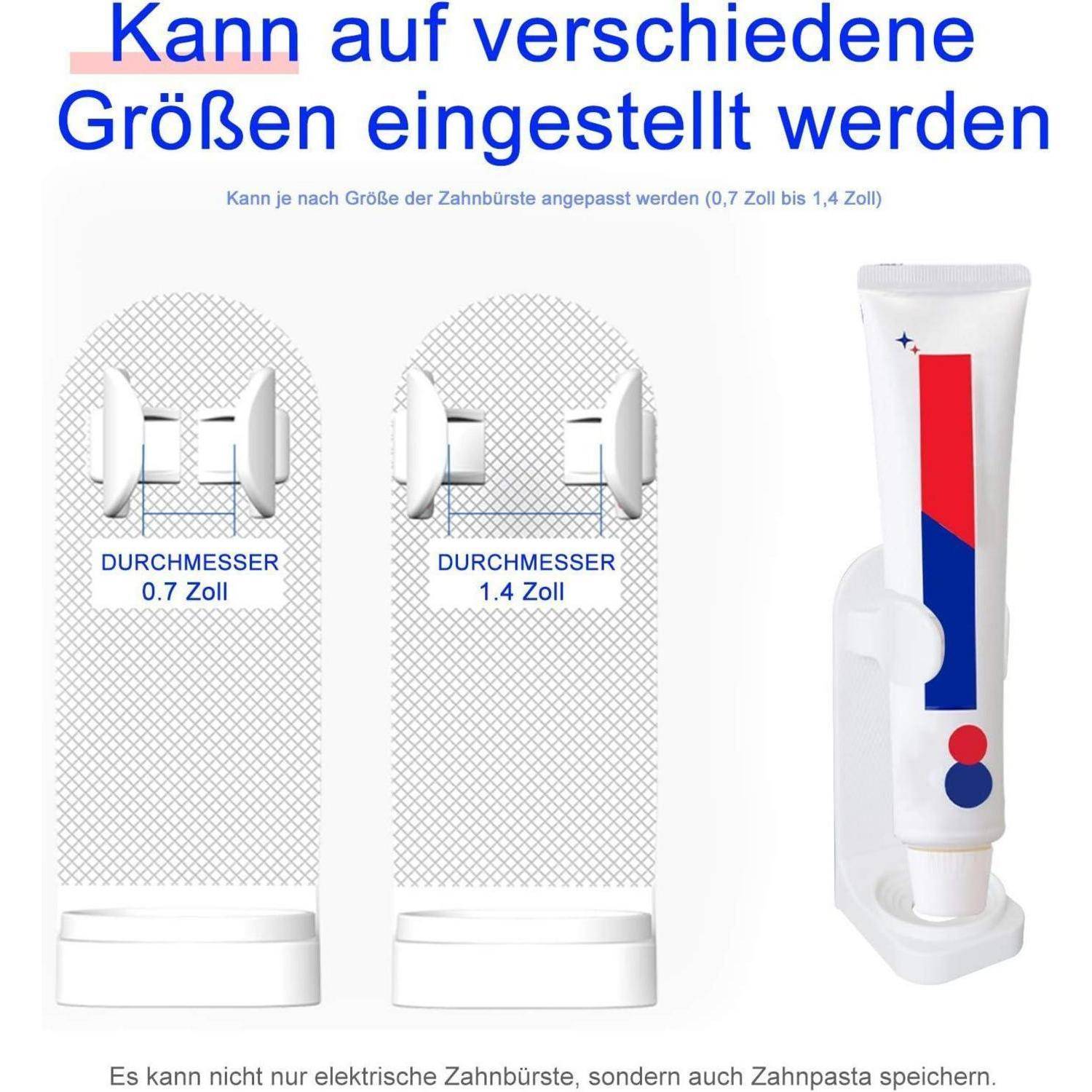 Andiker Elektro-Zahnbürstenhalter, an der Wand montiert Zahnbürsten Organizer, rutschfeste Zahnbürstenständer Body Base für Badezimmer zum Trockn