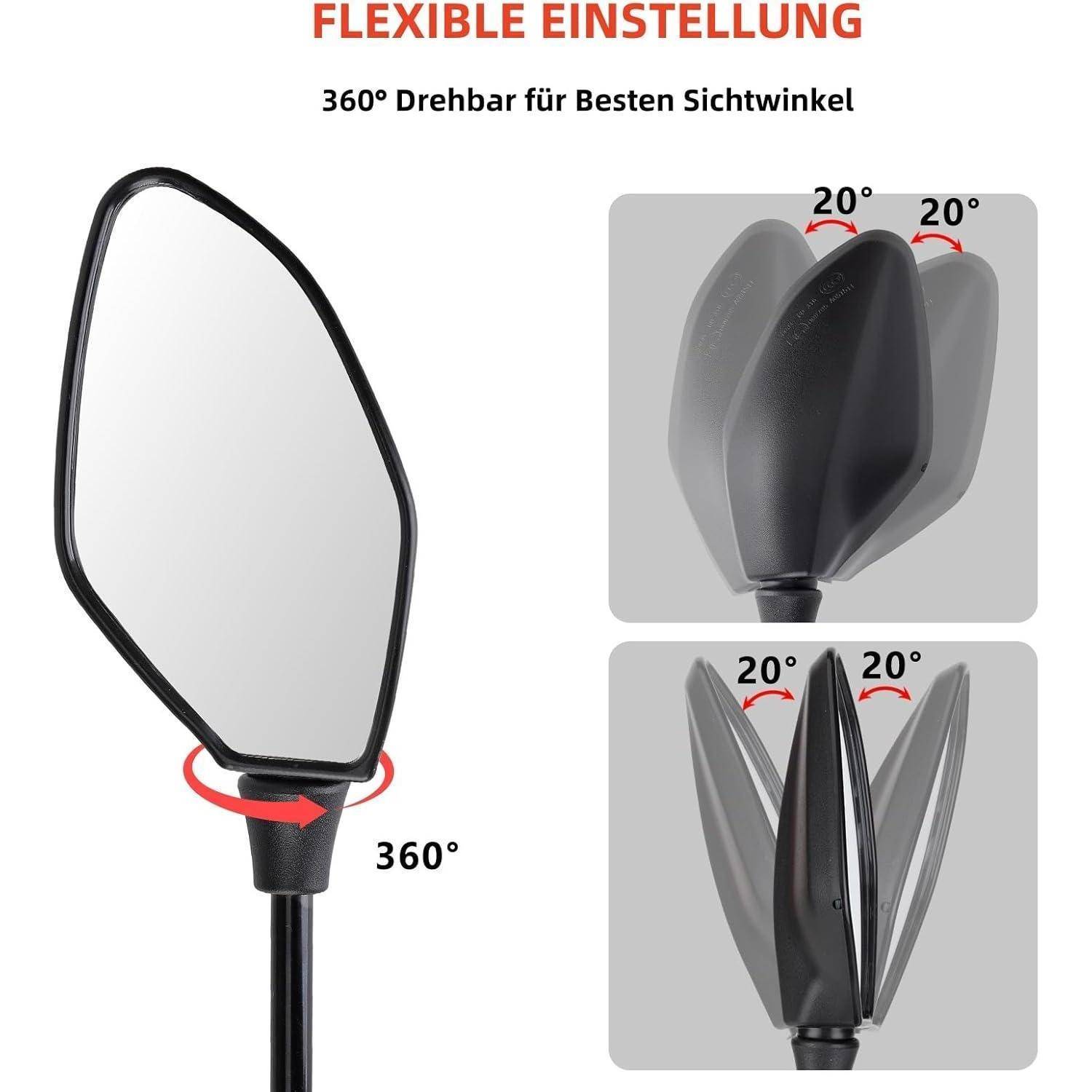 Produktbild eines Spiegels mit „FLEXIBLE EINSTELLUNG