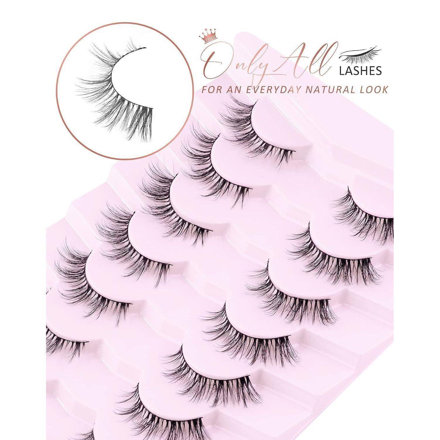 Rosa Verpackung mit falschen Wimpern mit der Bezeichnung „Only All LASHES