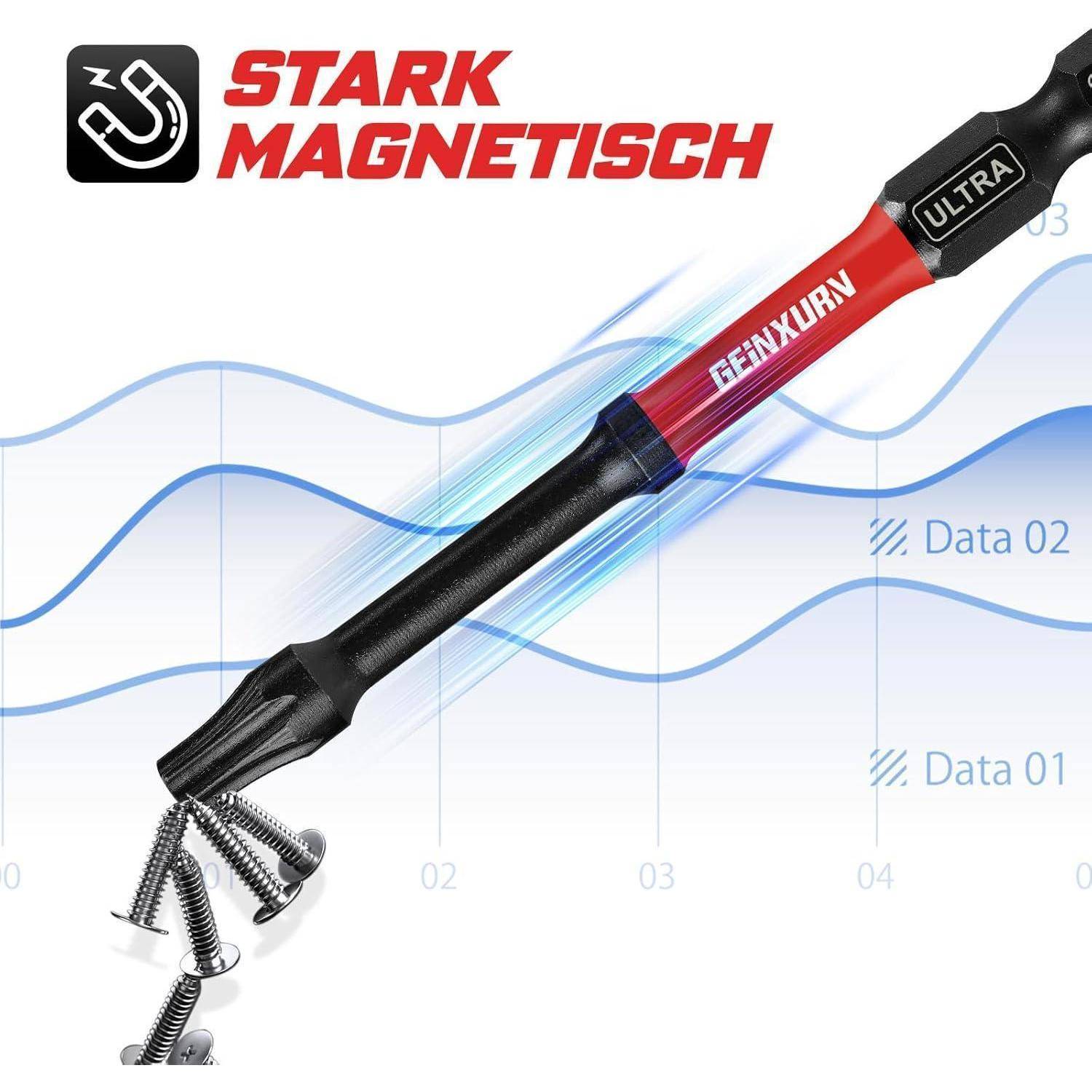 Magnetischer Schraubenzieher mit „STARK MAGNETISCH
