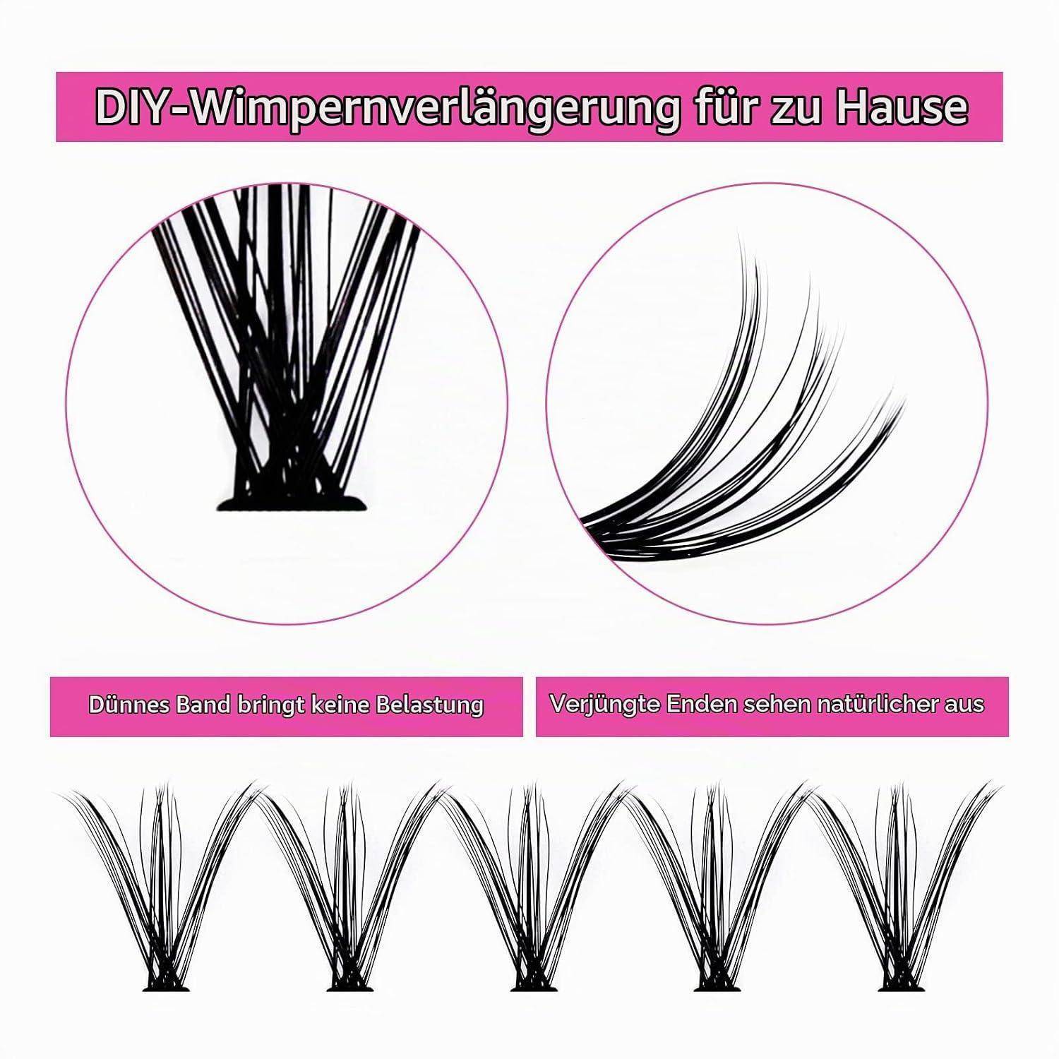 Wimpern Einzeln Cluster für Wimpernverlängerung 30D 40D 0.07 D Curl Mix 8-16mm Individuelle Cluster Künstliche Wimpern Wimpernbüschel für Anfäng