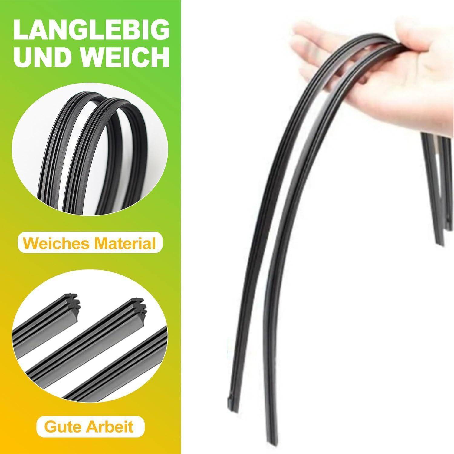 6 Stück Scheibenwischergummi Universal Wischergummi 800mm zum Zuschneiden Ersatzgummi für Auto Front und Heckscheibe Wischerblätter Nachfüllpack