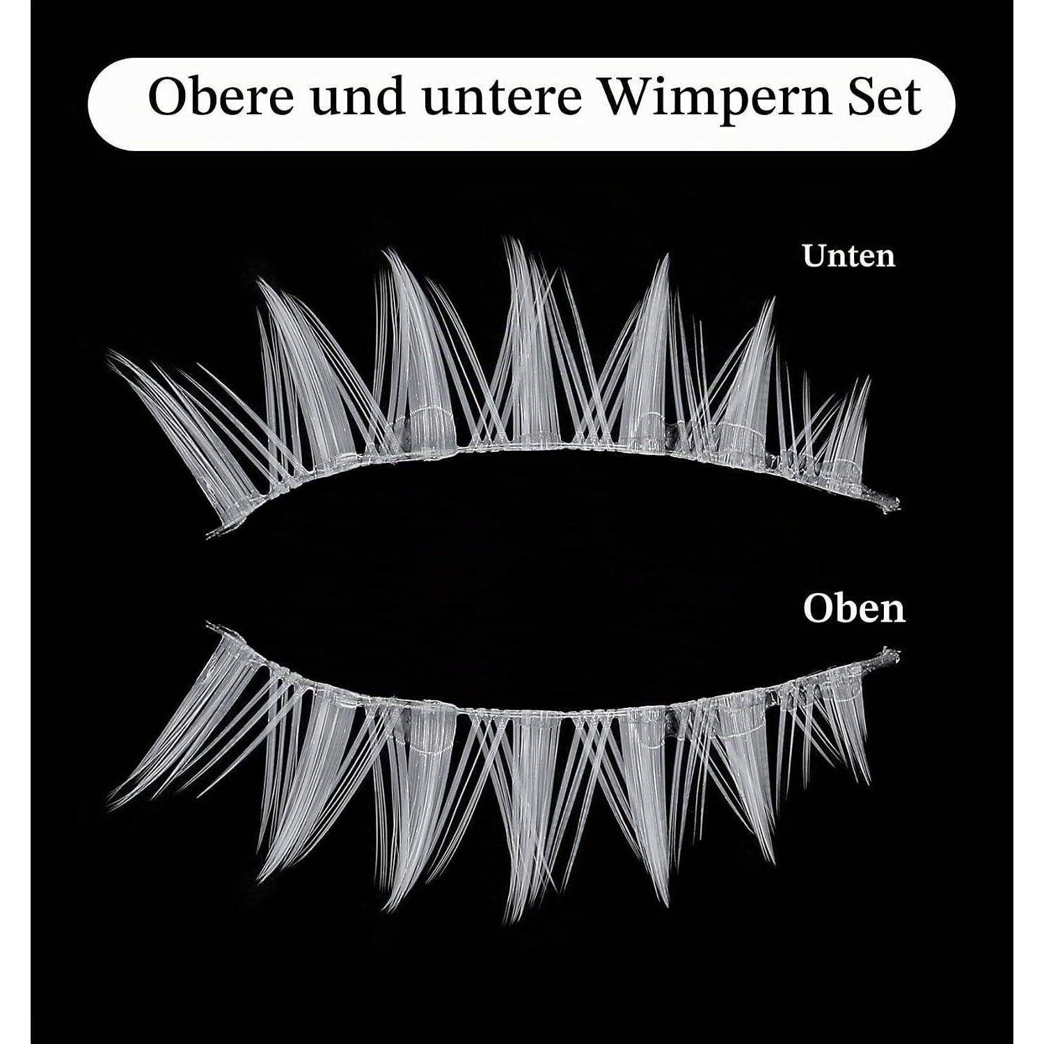 5 Paar Wimpern Weiß, Weiße Wimpern für Cosplay, Feste und Feierlichkeiten & Bühnenmake-up, Natürliches Look, Maskerade Party & Verlängerung