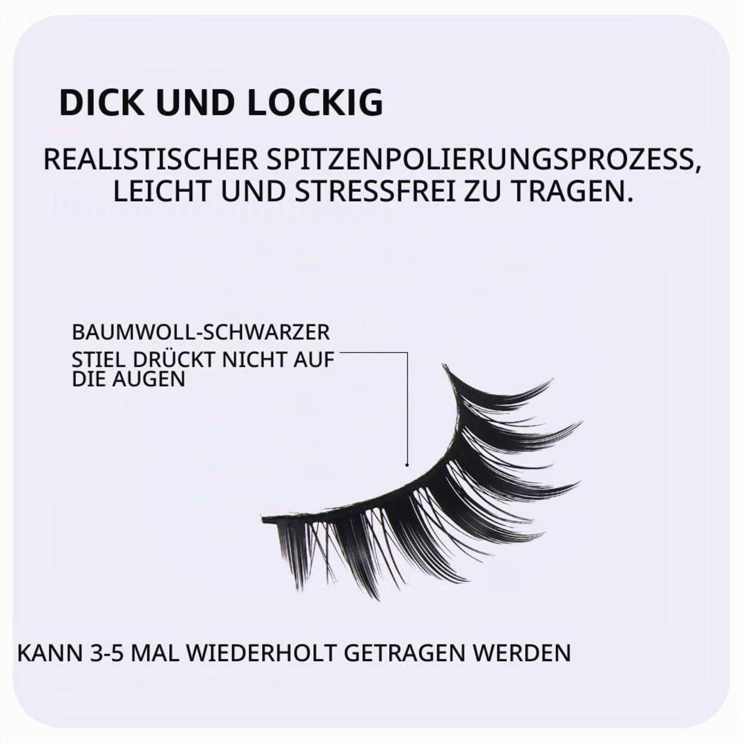 AKARA Wimpern Natürliche 7 Paare 3D Künstliche Wimpern Fake Lashes Faux Mink Falsche Wimpern(3D-BN12)