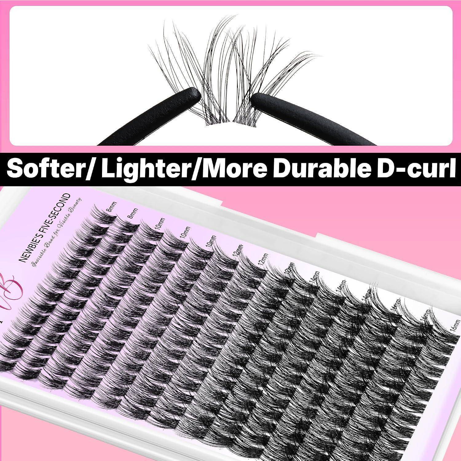 Tablett für Wimpernverlängerungen mit der Bezeichnung „Weicher/Leichter/Langlebiger D-Curl