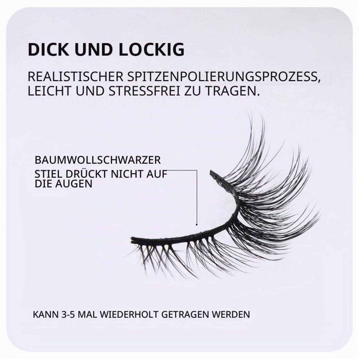 AKARA Wimpern Natürliche 7 Paare 3D Künstliche Wimpern Fake Lashes Faux Mink Falsche Wimpern(3D-BN09)