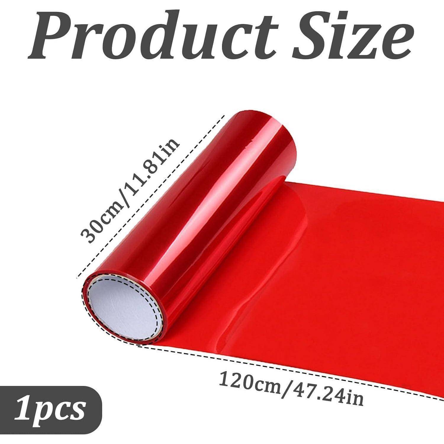 Produktgrößendiagramm mit einer roten Rolle, 30 cm (11,81 Zoll) breit und 120 cm (47,24 Zoll) lang; 1 Stück.