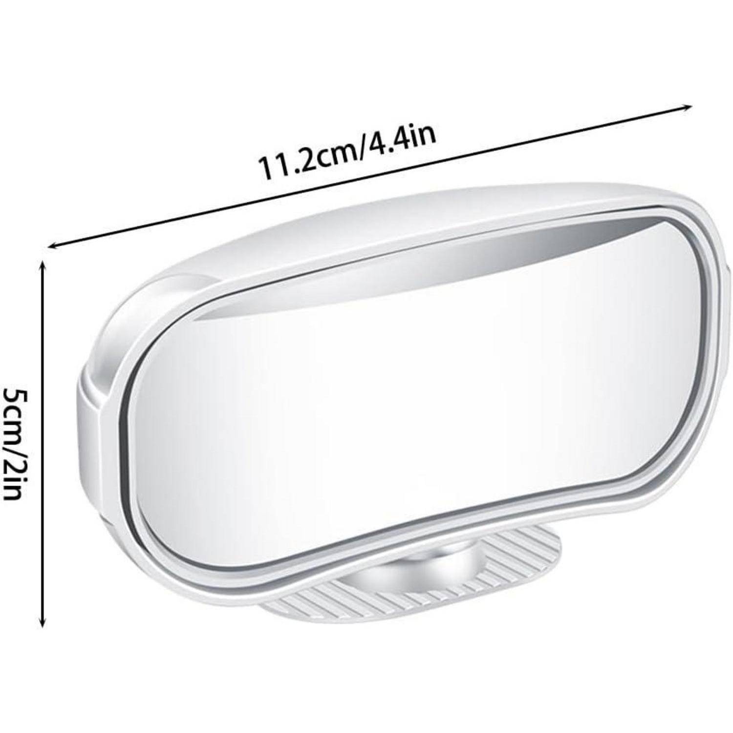 Weißer ovaler, wandmontierter Spiegel oder Leuchte mit Abmessungen von 11,2 cm/4,4 Zoll Breite und 5 cm/2 Zoll Höhe.