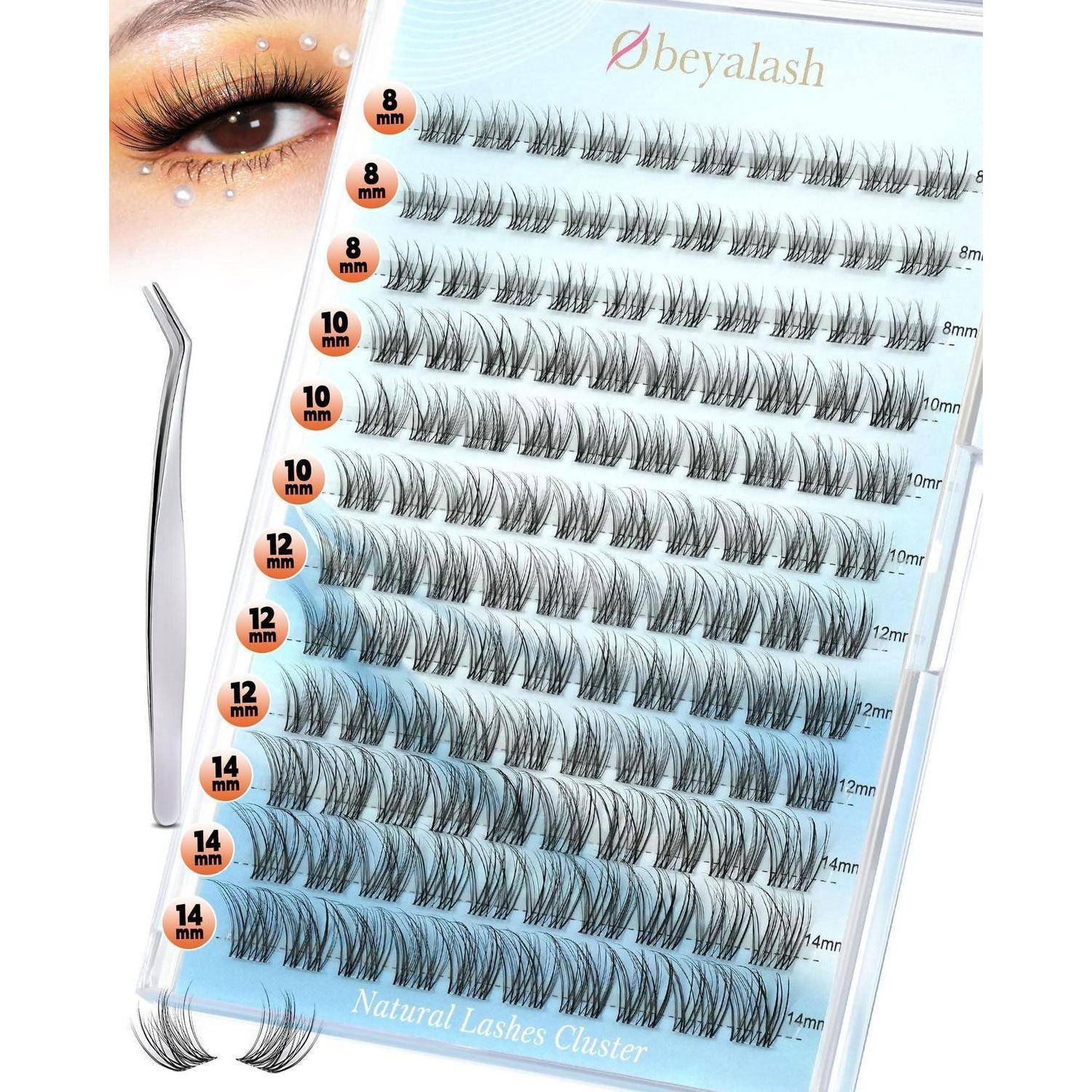 Werbebild für natürliche Wimpernbüschel-Extensions in einer „obeyalash