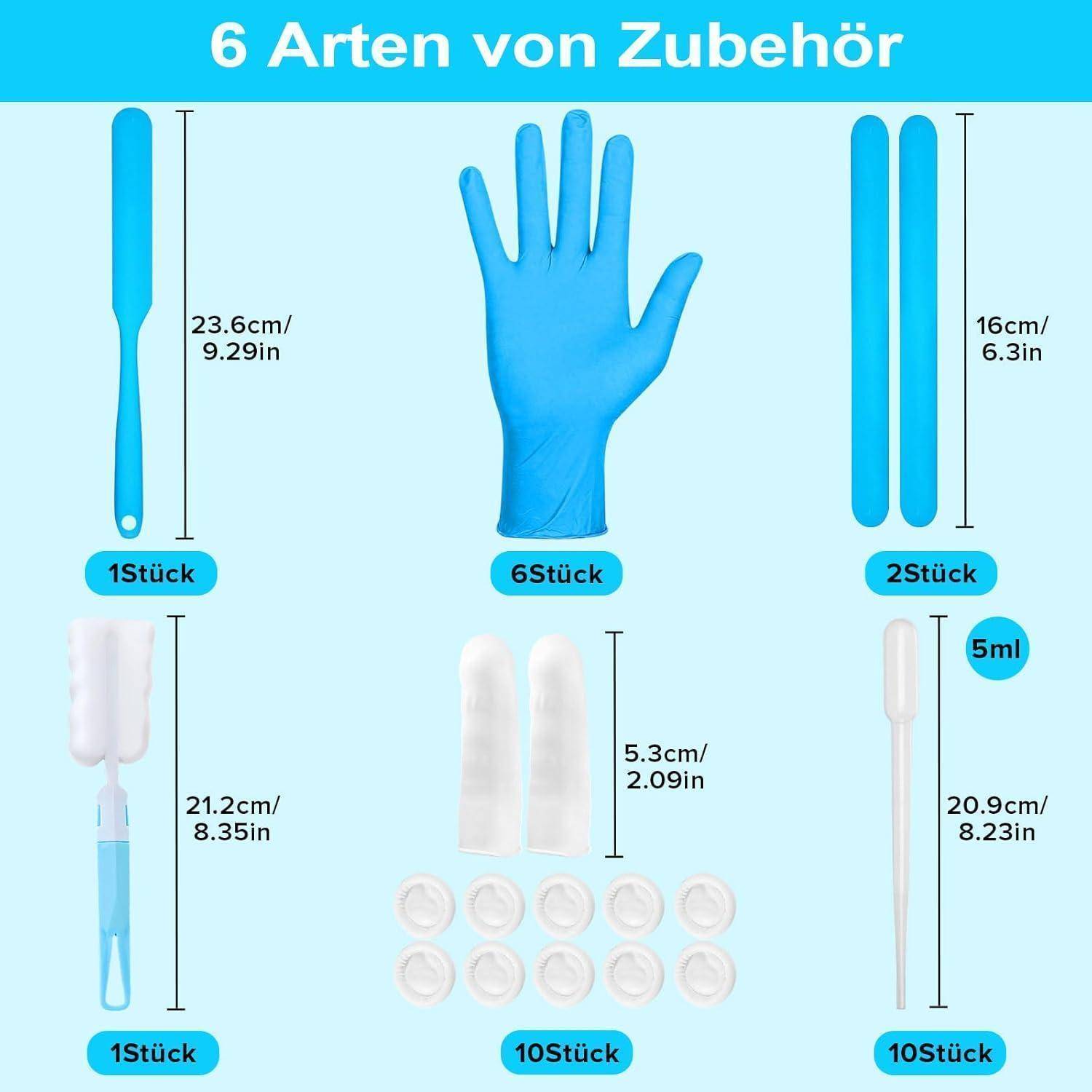 Infografik mit dem Titel „6 Arten von Zubehör
