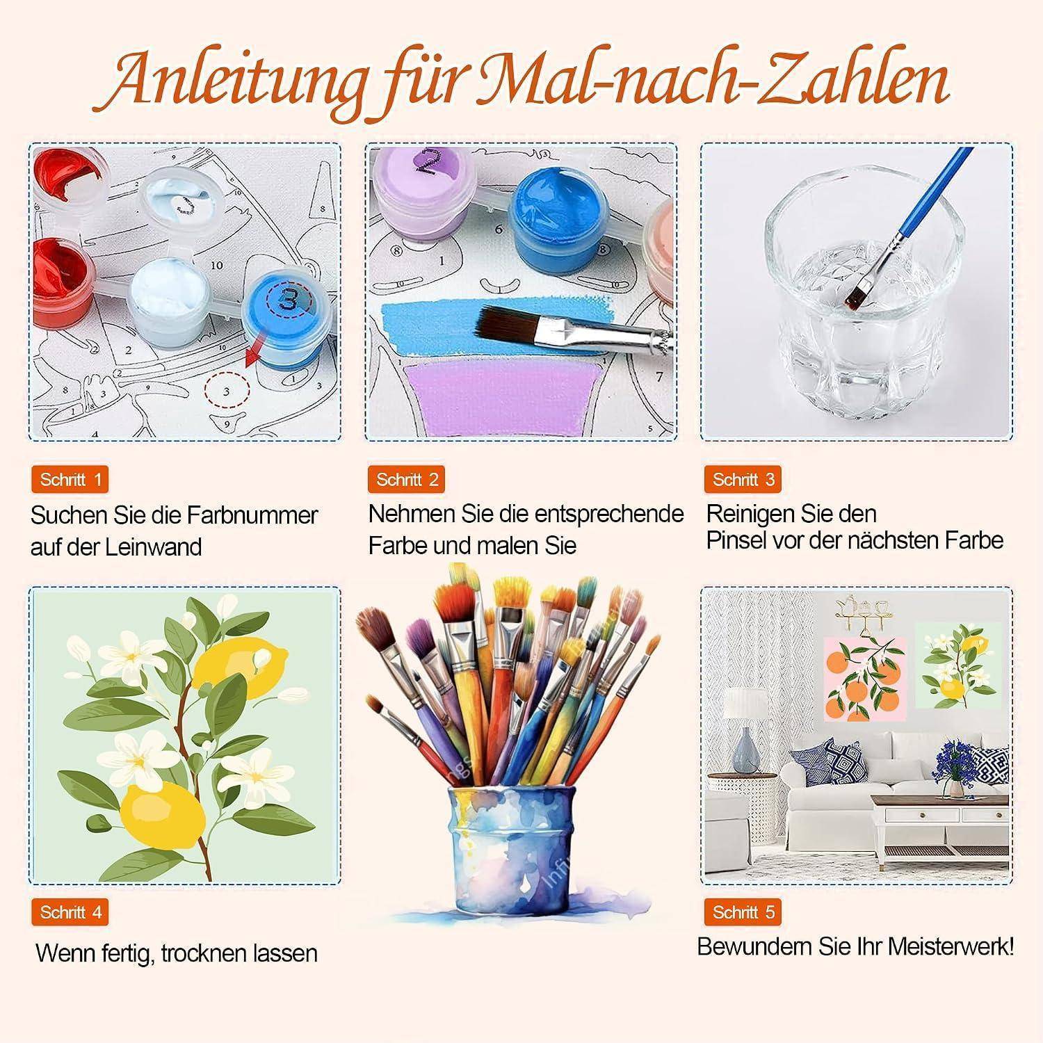 NANJDIAN Frau Malen Nach Zahlen Erwachsene,Paint by Numbers Adults,Diy Malen Nach Zahlen Erwachsene Set Handgemalt Kreativ Bastelset für Geschenk