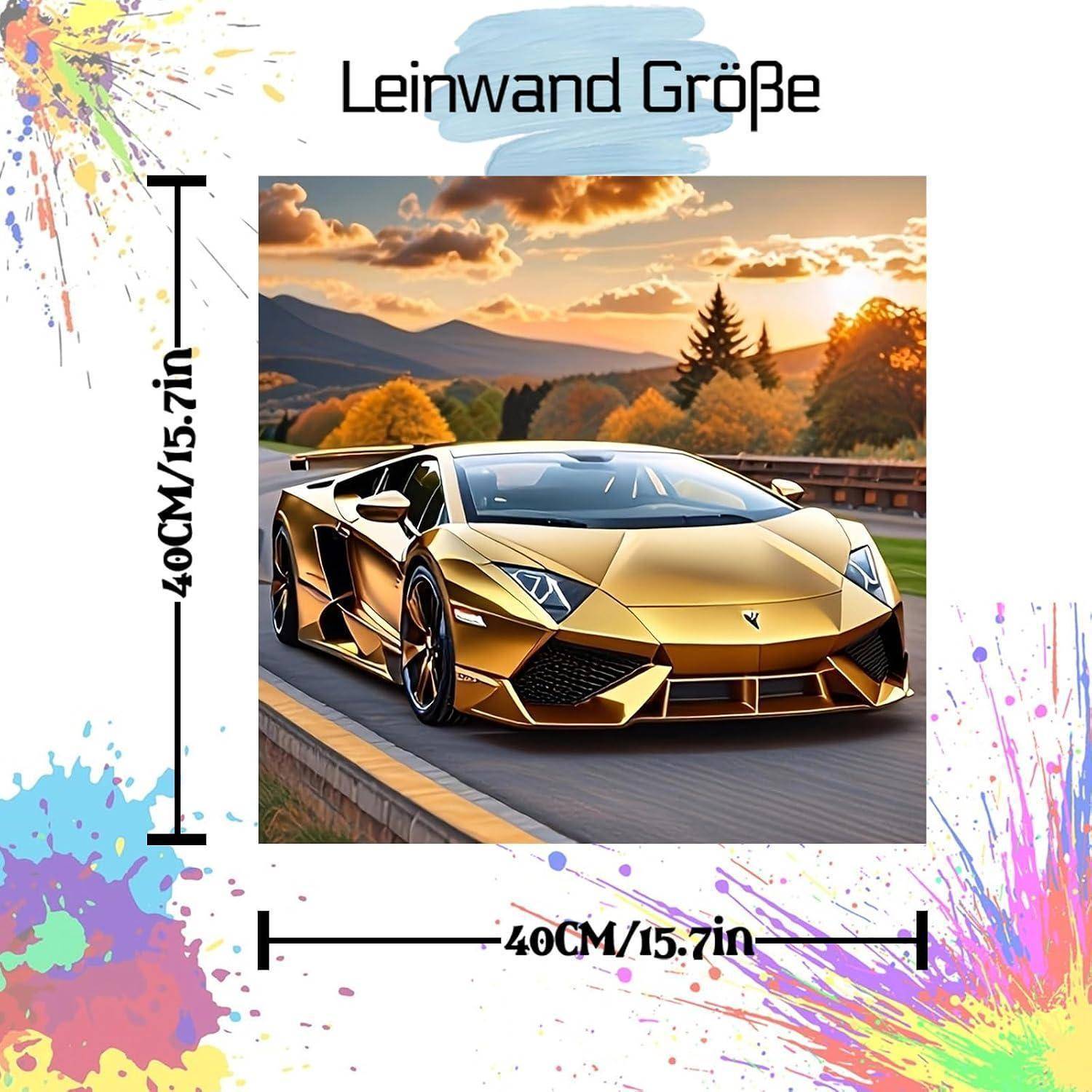 Quadratisches Wandkunstwerk mit der Bezeichnung „Leinwand Größe
