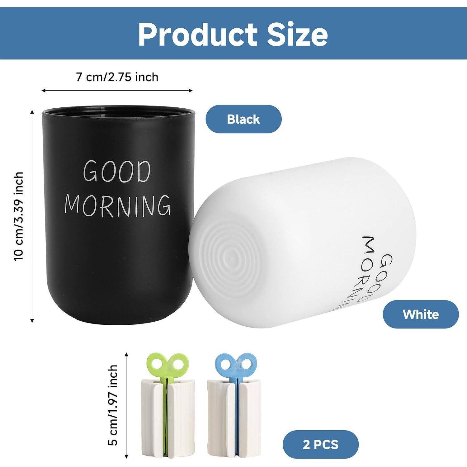 Produktgrößentabelle mit zwei „GOOD MORNING