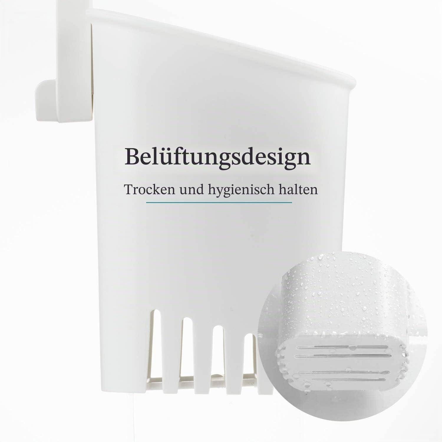 Weiße belüftete Kunststoffabdeckung mit deutschem Text „Belüftungsdesign