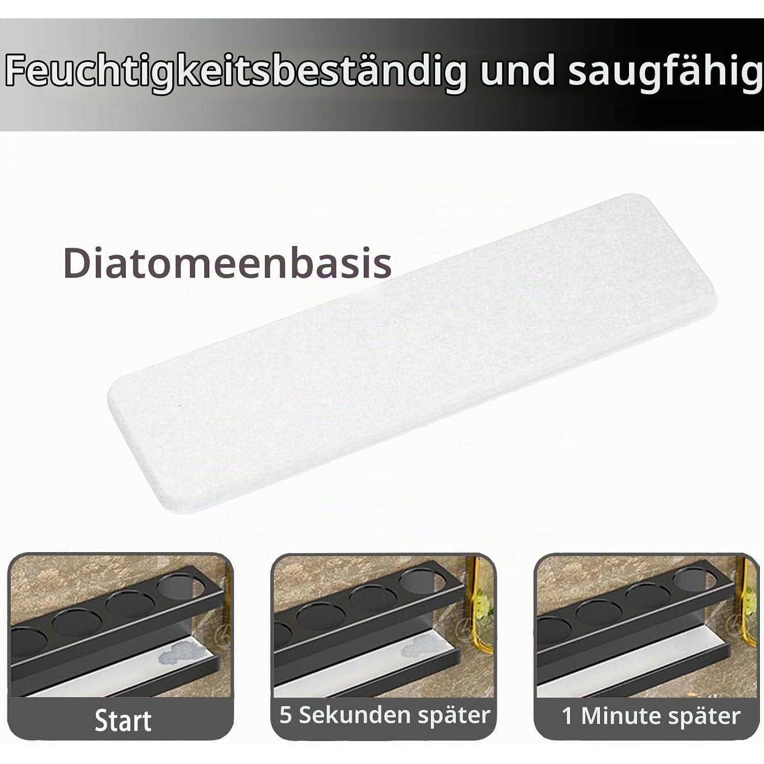 Diatomit-Unterlagsmatte mit Feuchtigkeitsbeständigkeit und Absorptionsfähigkeit, mit Paneelen mit den Bezeichnungen „Start