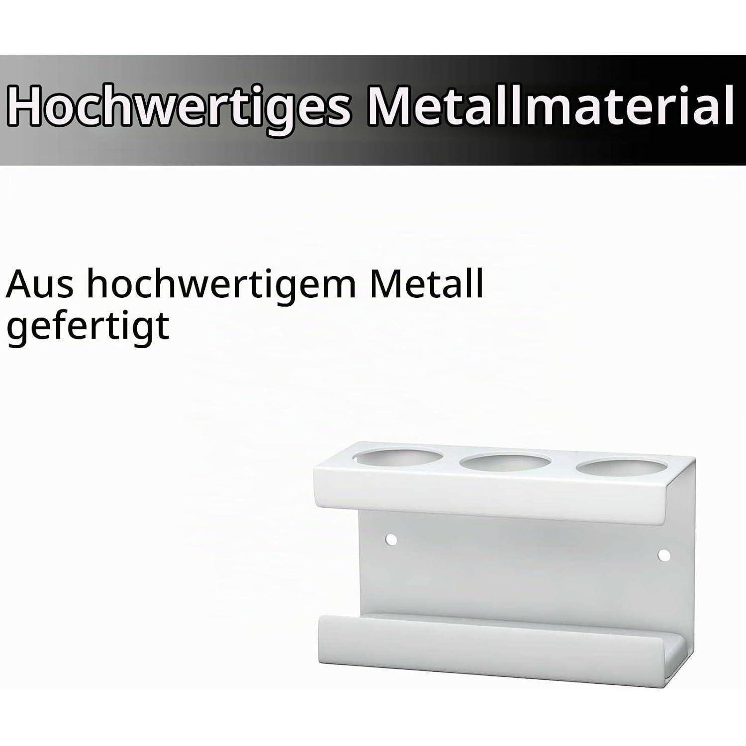 Zahnbürstenhalter Elektrische, Zahnbürstenhalter Wand Ohne Bohren Elektrische Bürste, 3 Loch Zahnbürstenhalter für Elektrische Weiß, Wasseraufna