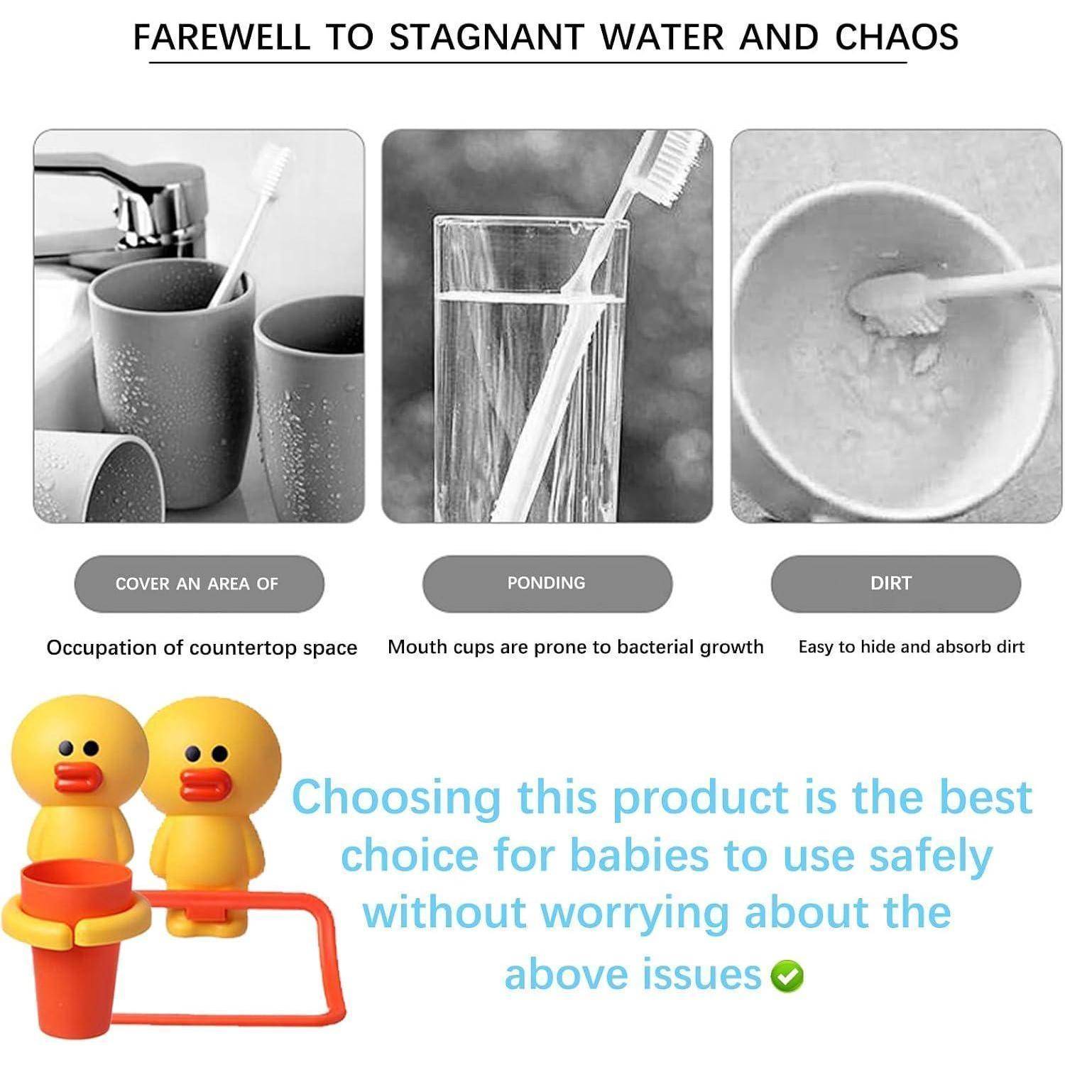 Infografik-Warnung, dass Becher Wasser einschließen können, sich in Vertiefungen ansammeln und Schmutz sammeln; empfiehlt die Auswahl eines babygeeigneten Produkts, um diese Probleme zu vermeiden.
