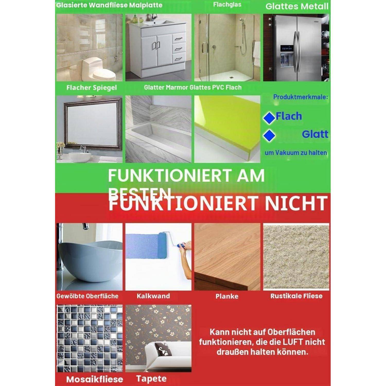 Saugschraube Zahnbürste Becherhalter mit 2 Zahnputzbecher,Befestigen ohne Bohren – Edelstahl rostet Nicht – Küchen & Badezimmer Aufbewahrung No.