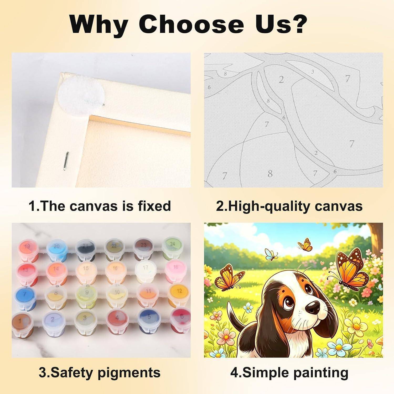 Promotional 4-Panel-Grafik mit dem Titel „Warum uns wählen?