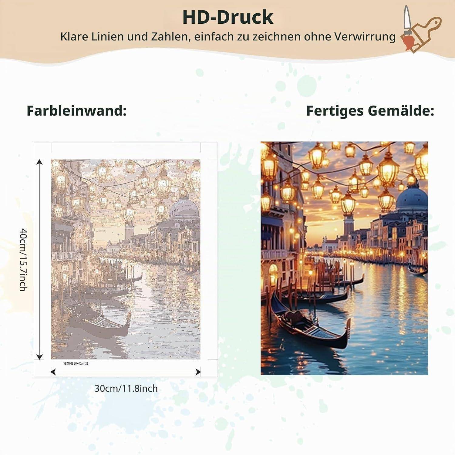 Werbebildvergleich, das links eine 