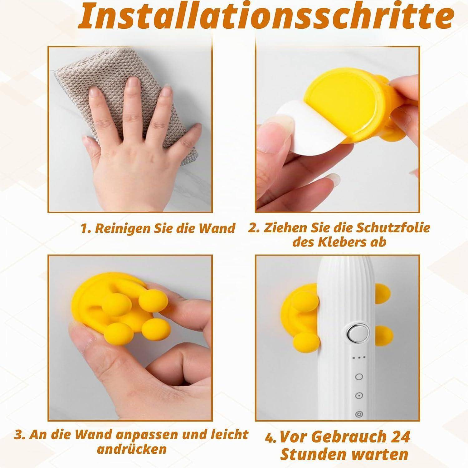 6 Stück Zahnbürstenhalter,Zahnbürstenhalter Wand,Zahnbürsten Halter | Silikon Zahnbürstenhalter,Multifunktions-Haken Ohne Bohren,Selbstklebend Ba