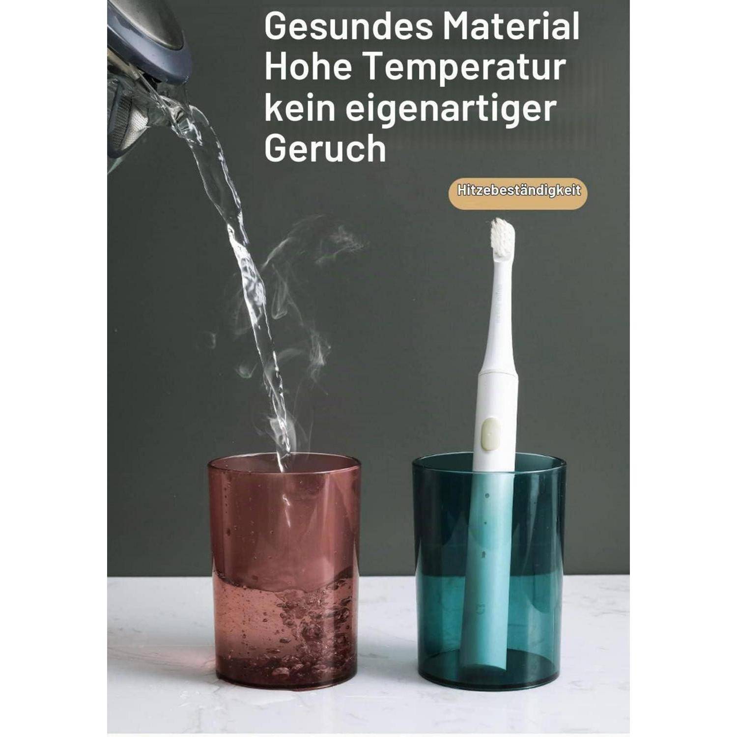 Produktanzeige mit einer Zahnbürste in einem Becher mit der Bezeichnung „Hitzebeständigkeit