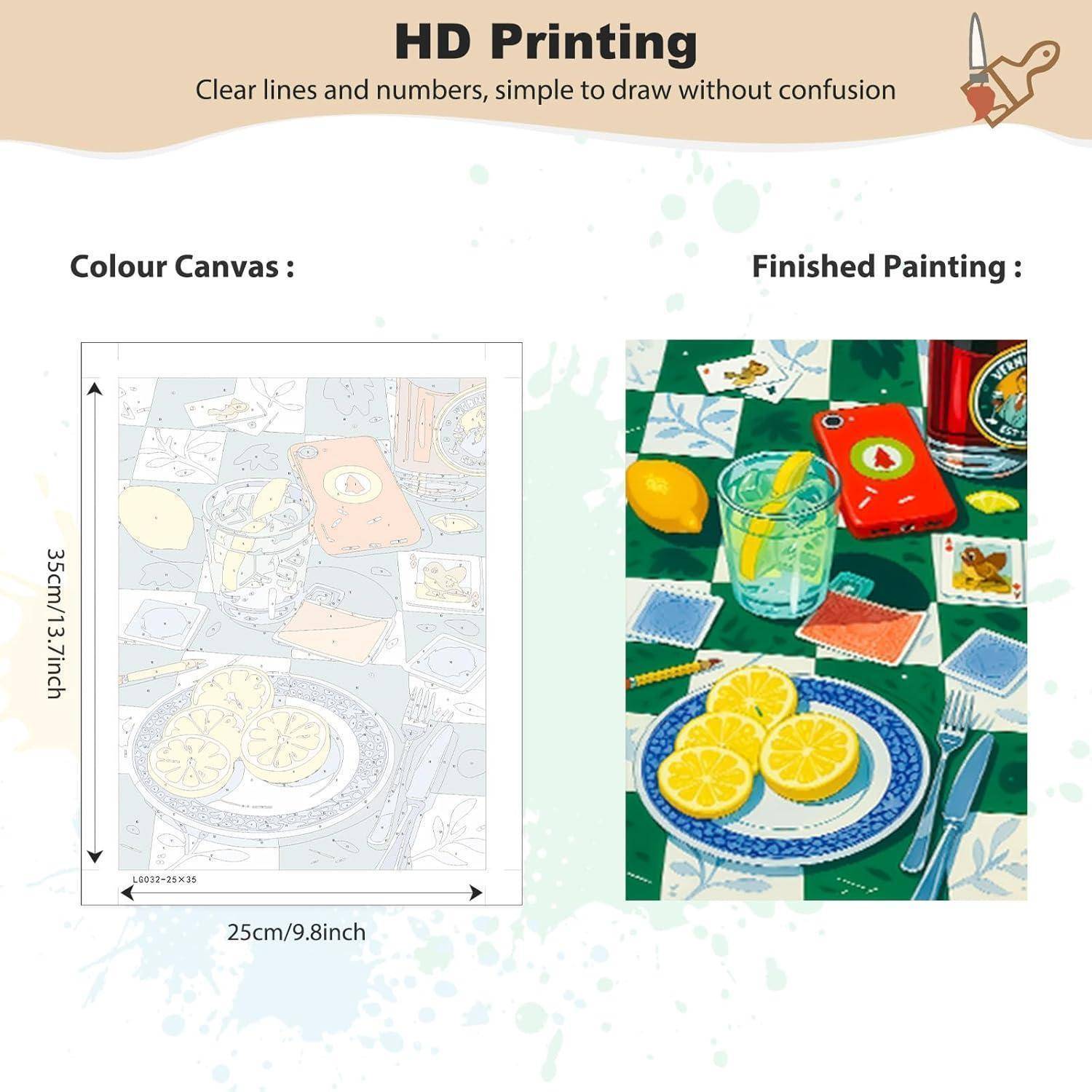 HD-Druckprodukt-Grafik mit Vergleich einer 