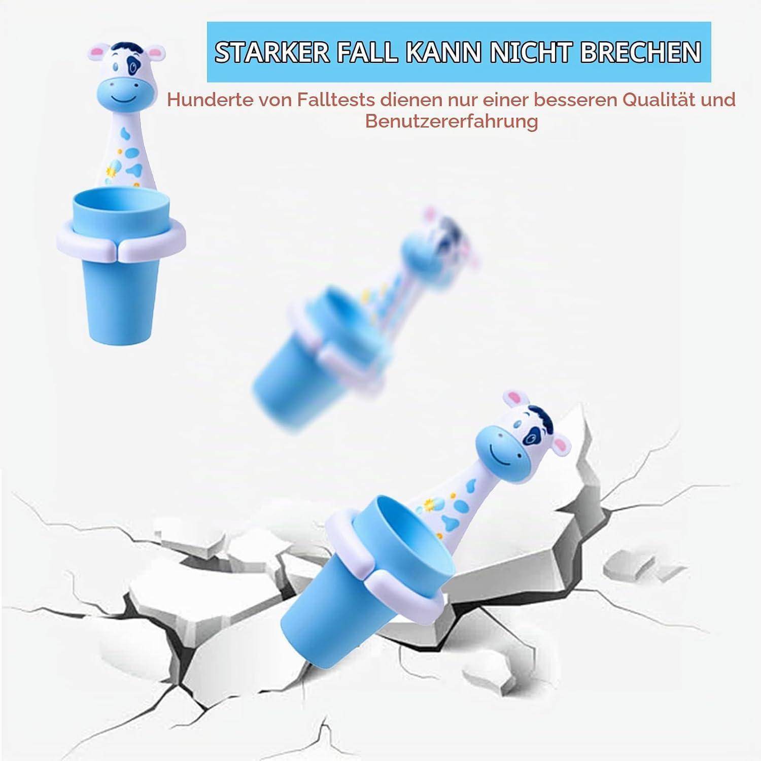 Jauhmui Zahnputzbecher Handtuchhalter Set für Kinder Zahnbürstenhalter(Milchkuh)