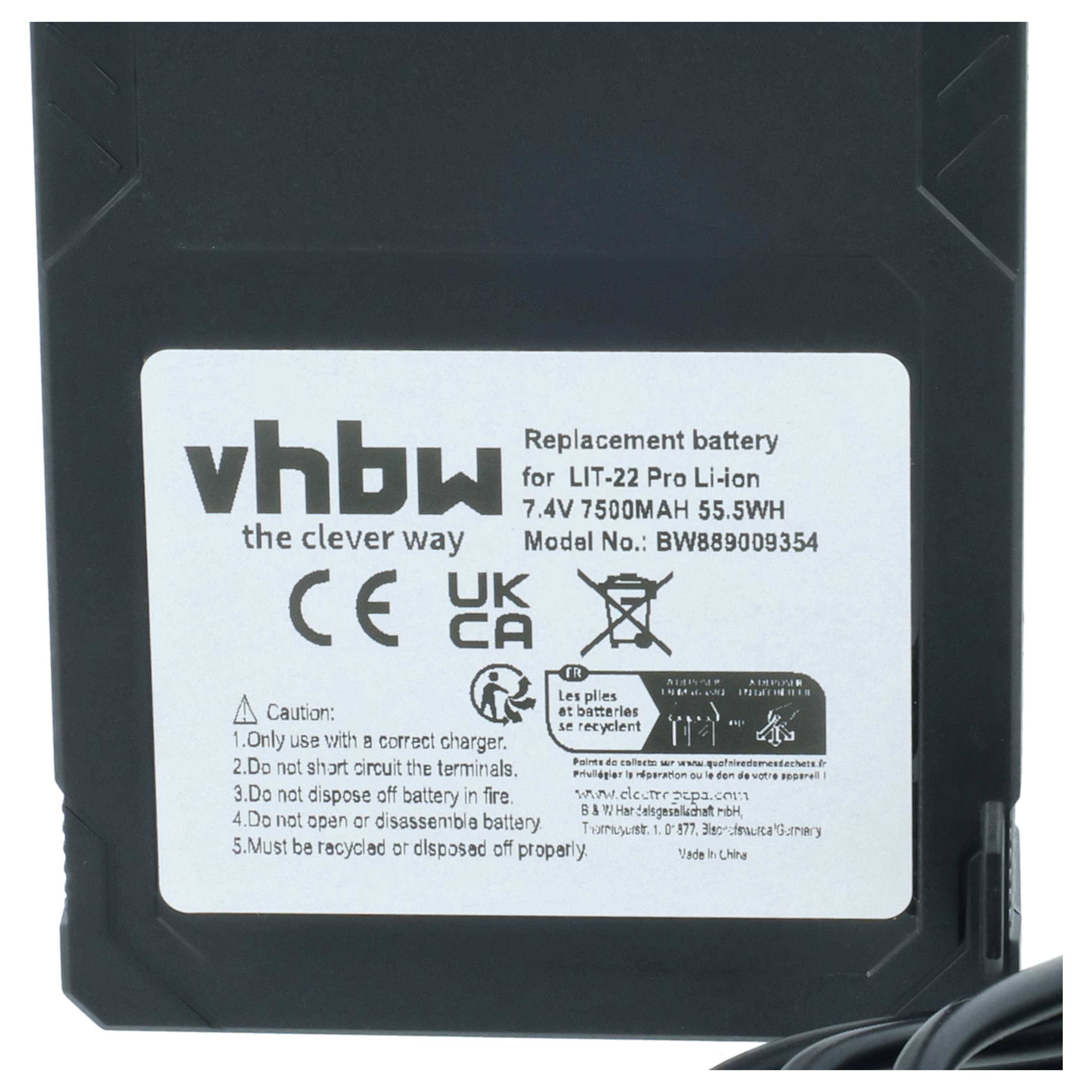 vhbw Akku kompatibel mit Spypoint FLEX-Series | Videokamera Camcorder (7500 mAh, 7,4 V, Li-Ion)