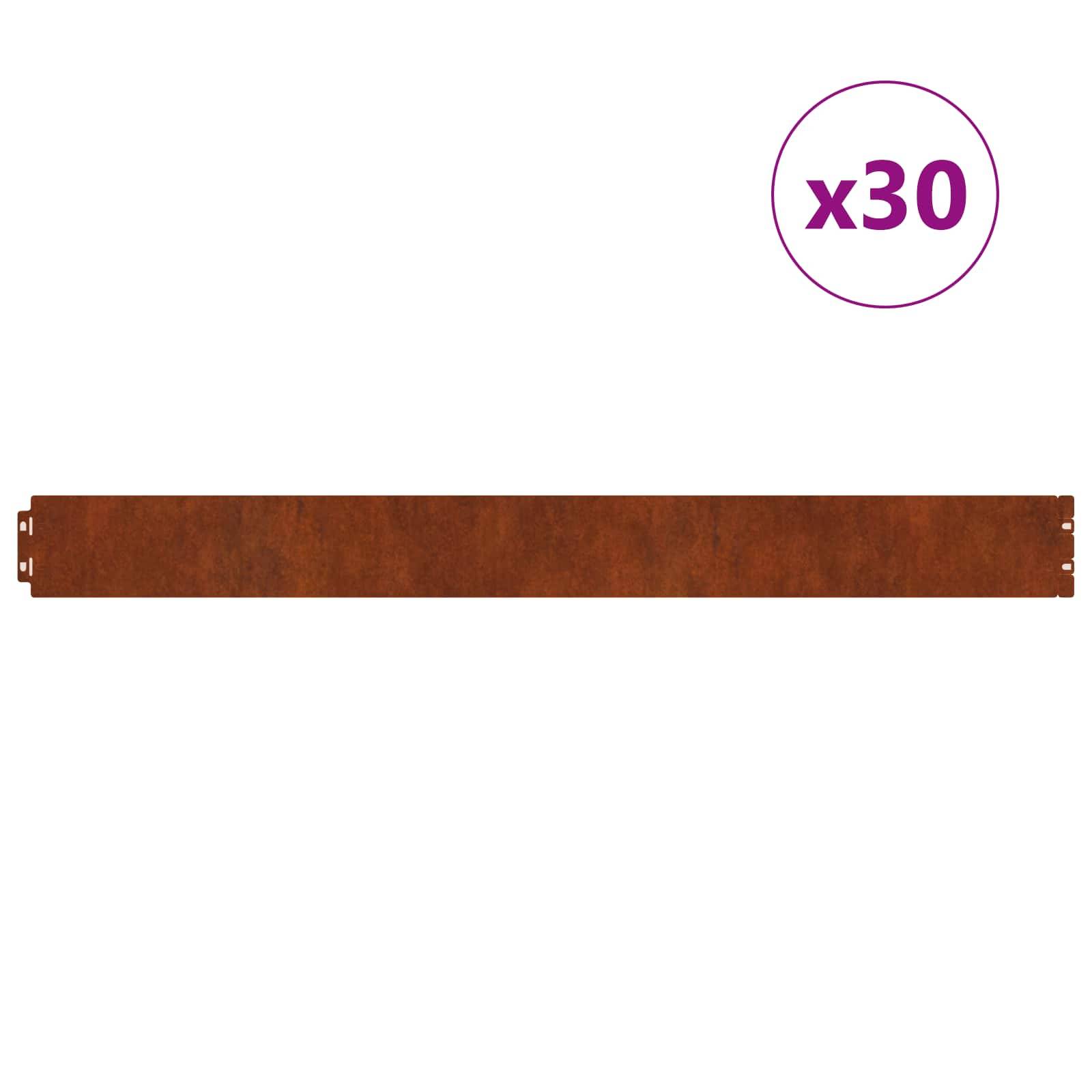 Braunes Metallband oder Streifen, horizontal angeordnet, mit einem Kreis-Label mit der Aufschrift „x30", das eine Packung mit 30 Stück anzeigt.