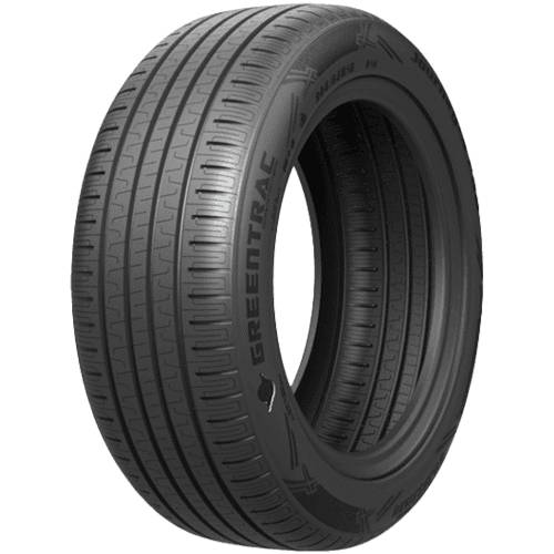 Autoreifen in Schwarz aus einem Winkel gezeigt, mit 