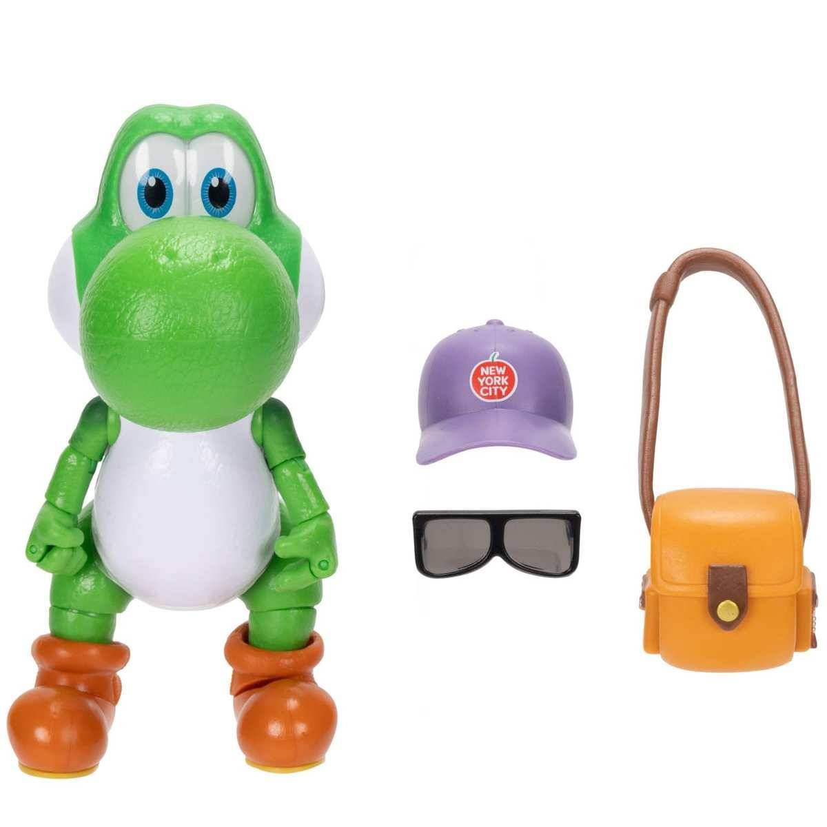 Spielzeug-Yoshi-Figur mit violetter 