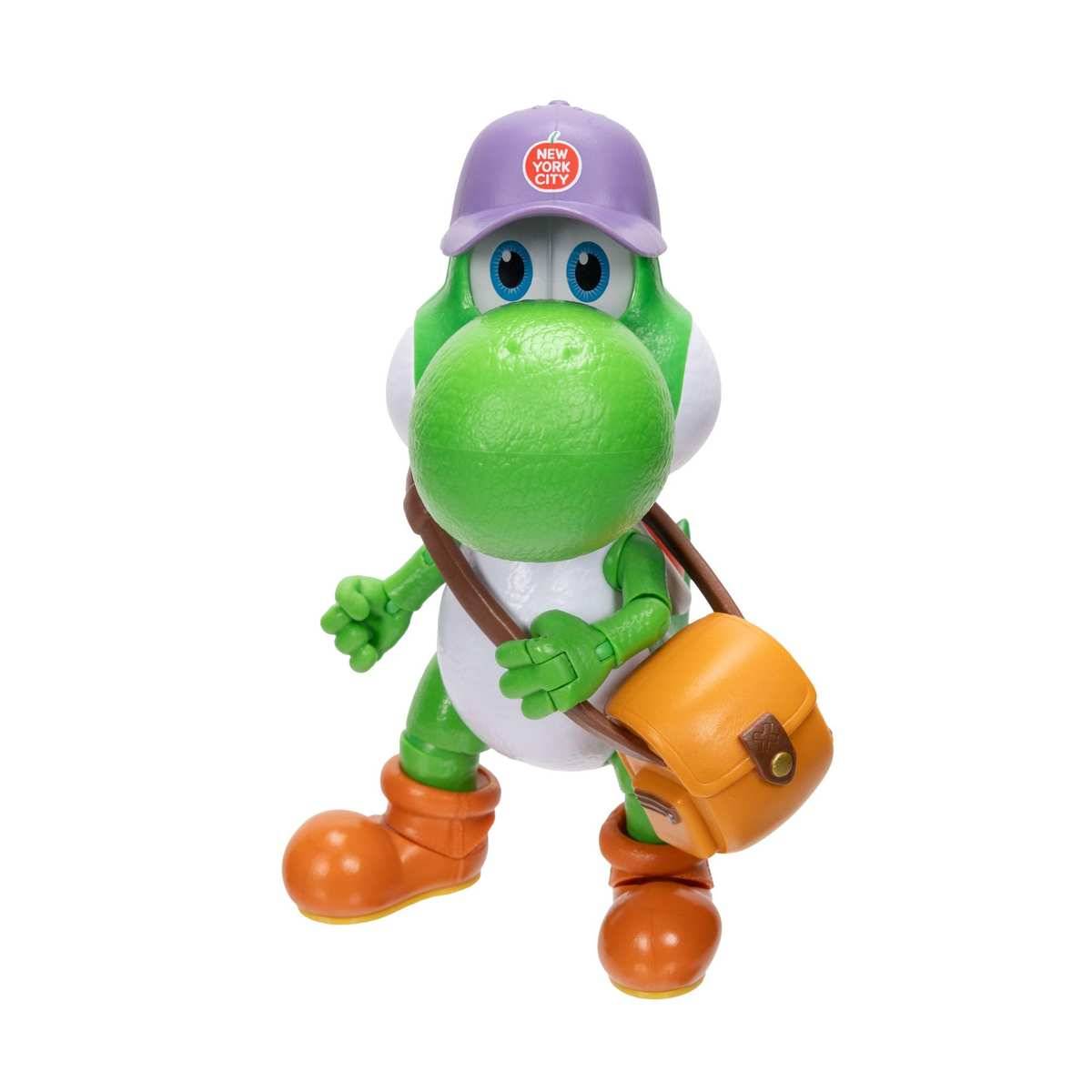 Grüne Yoshi-Figur mit einer lavendelfarbenen 