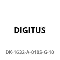 DIGITUS Logo mit der Modellnummer 'DK-1632-A-010S-G-10' darunter auf weißem Hintergrund