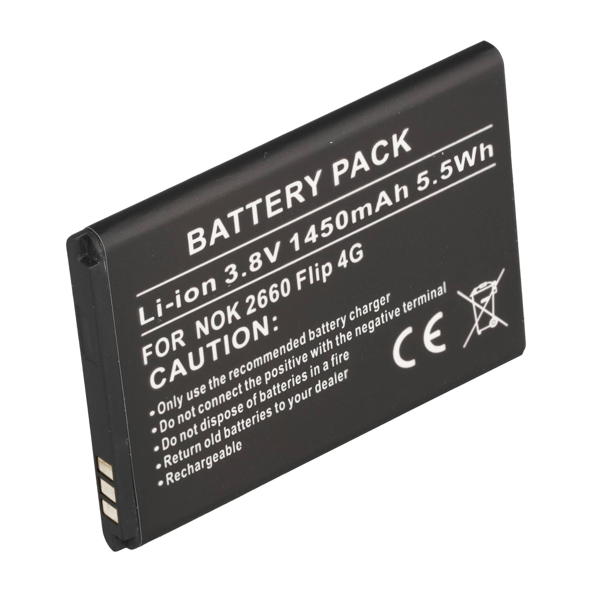 Schwarzer Lithium-Ionen-Akku mit der Aufschrift „BATTERY PACK