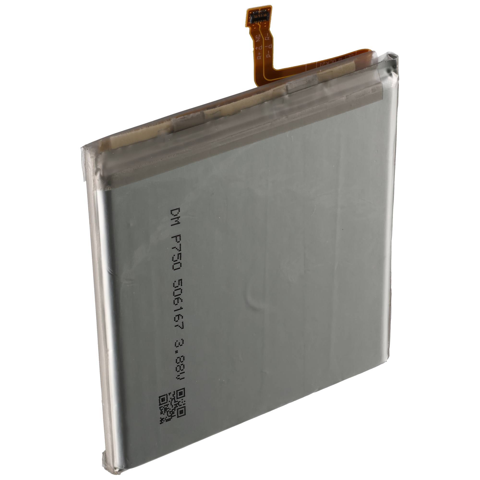 Rechteckiges Lithium-Ionen-Akkupack mit einem Verbindungsband, das sich von oben erstreckt.