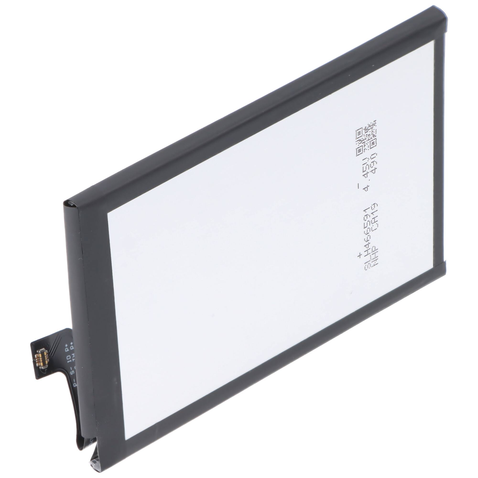 Schwarzer Rahmen-Touchscreen-Anzeigefeld mit Bandverbinder, in einem Winkel auf weißem Hintergrund gezeigt.