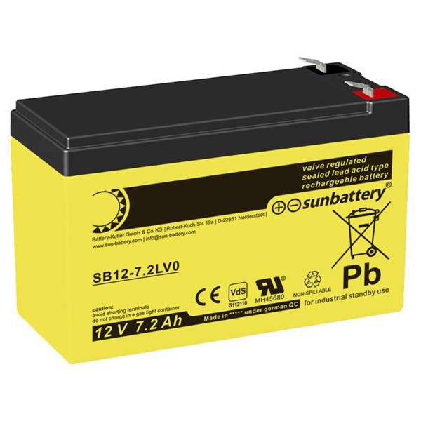 Gelb-schwarze versiegelte Blei-Säure-Wiederaufladbare Batterie mit der Bezeichnung 