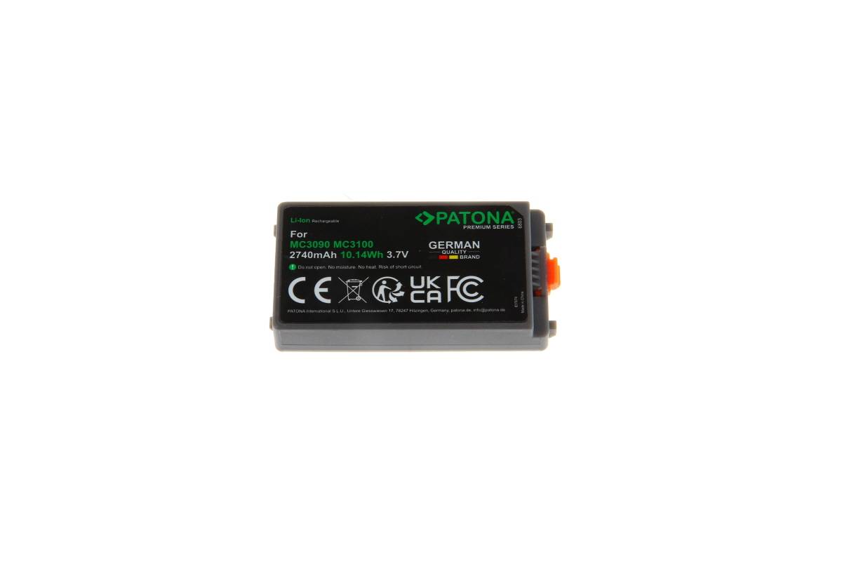 Schwarzer PATONA Lithium-Ionen-Kamerabatteriepack auf weißem Hintergrund, gekennzeichnet für Fujifilm NP-W126S-kompatible Verwendung.