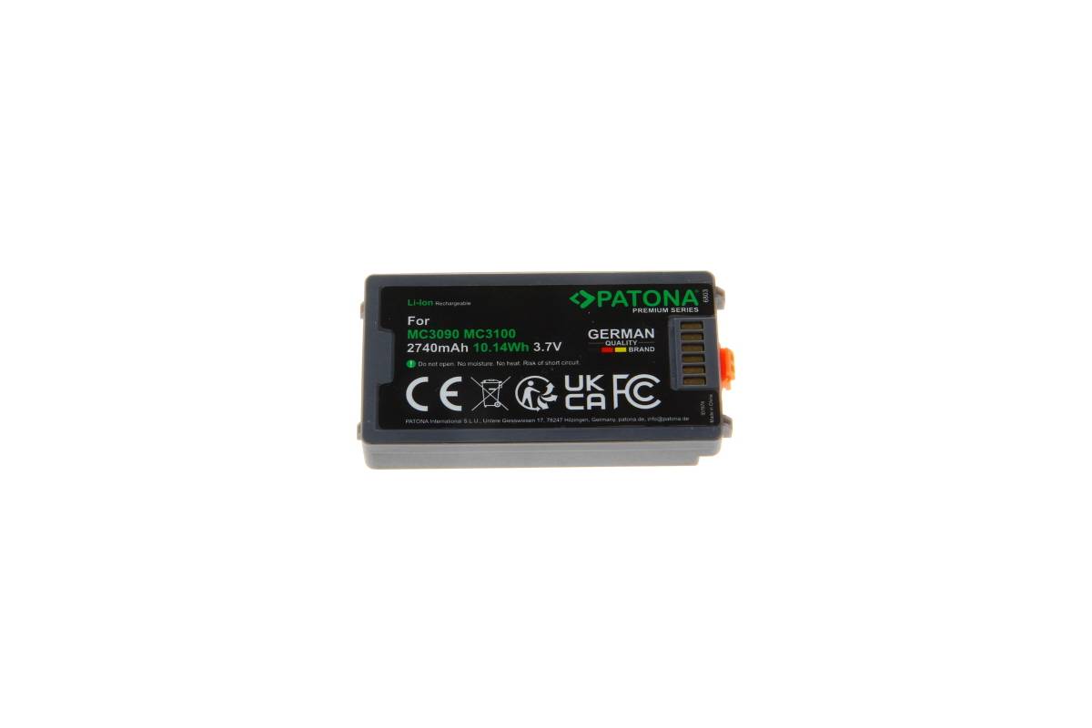 Schwarzer PATONA wiederaufladbarer Kamerakakku mit Etikett „Für W0350 MC3150