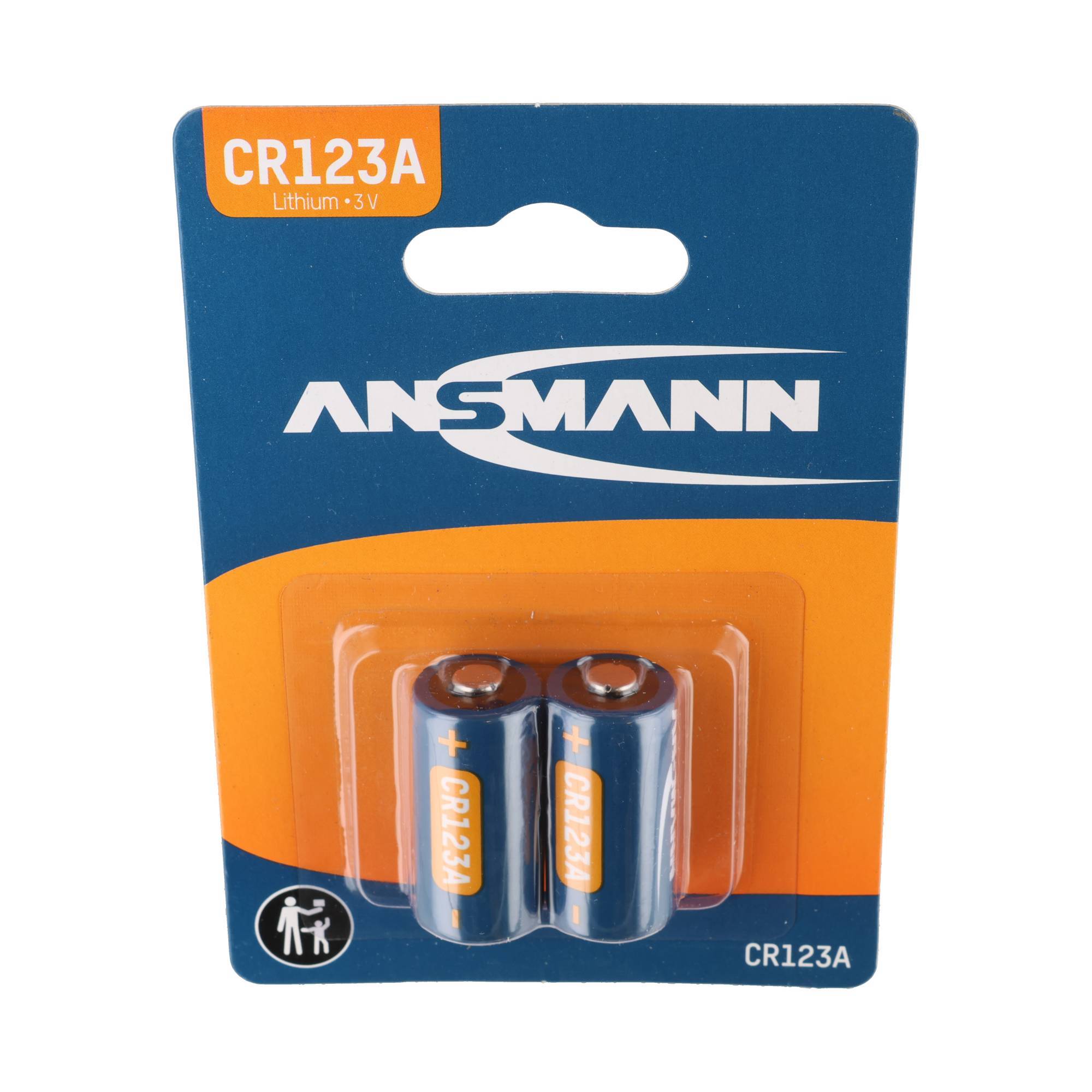 Ansmann Lithium Batterie CR123A, CR17335, 3 Volt, 2 Stück