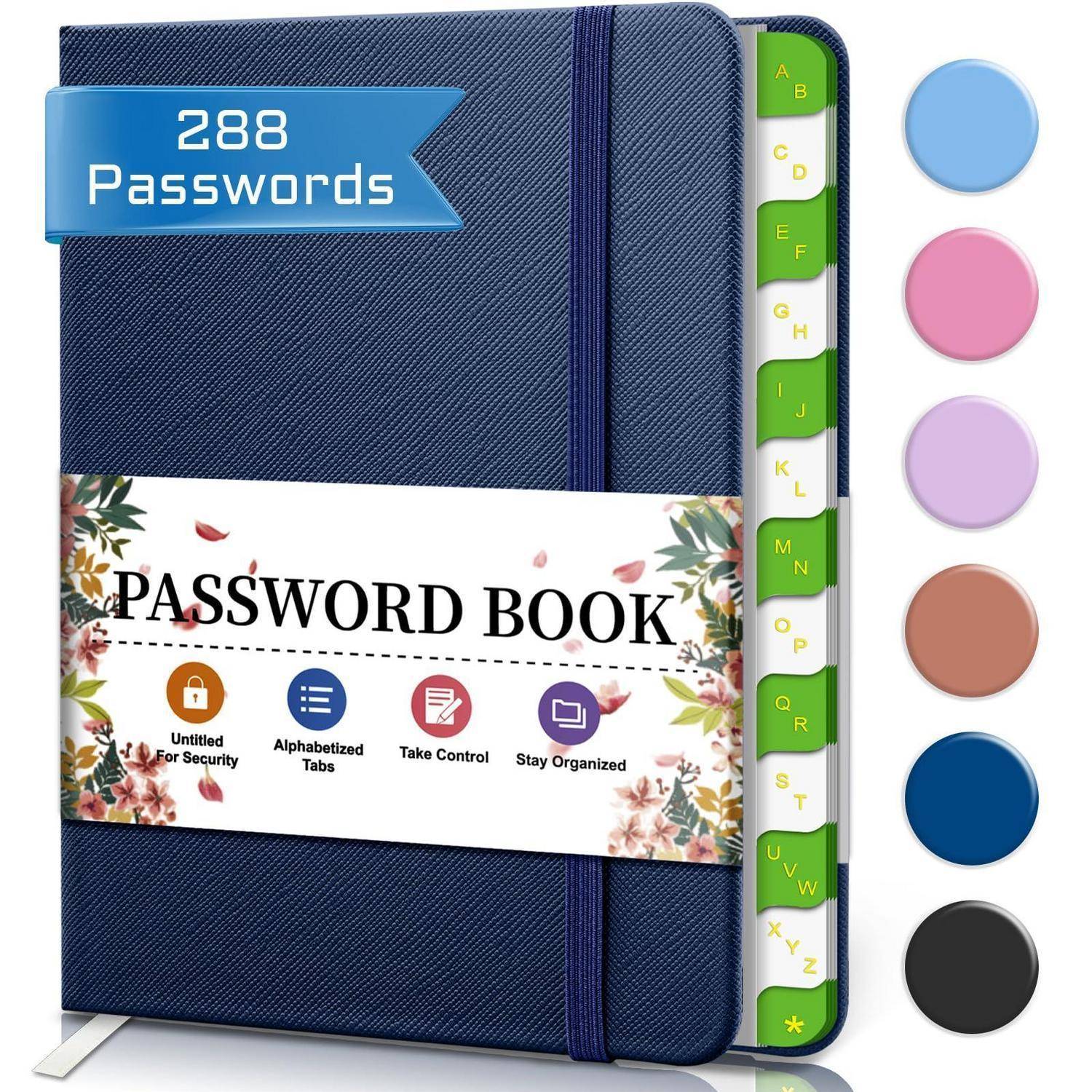 Blaues Passwortbuch „288 Passwords