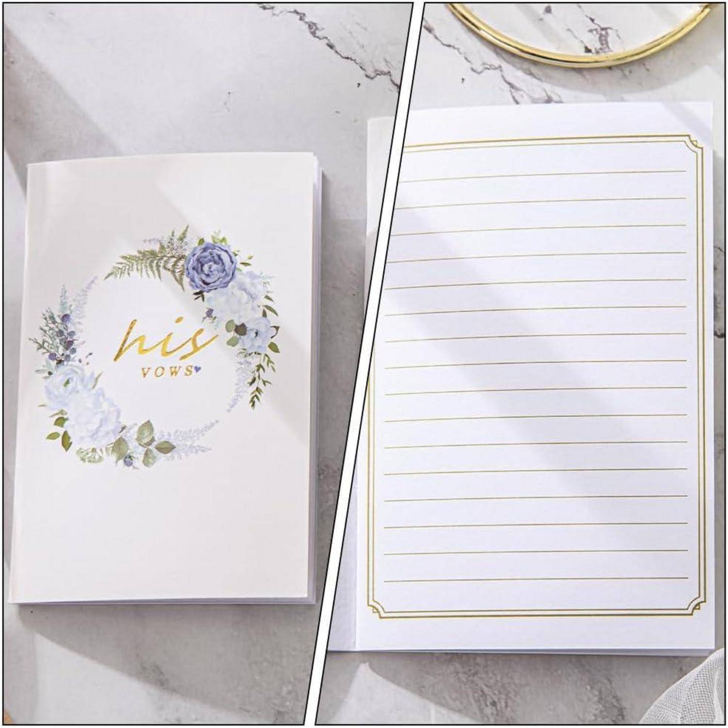Hochzeitseheversprechen-Notizbuch mit floralem 