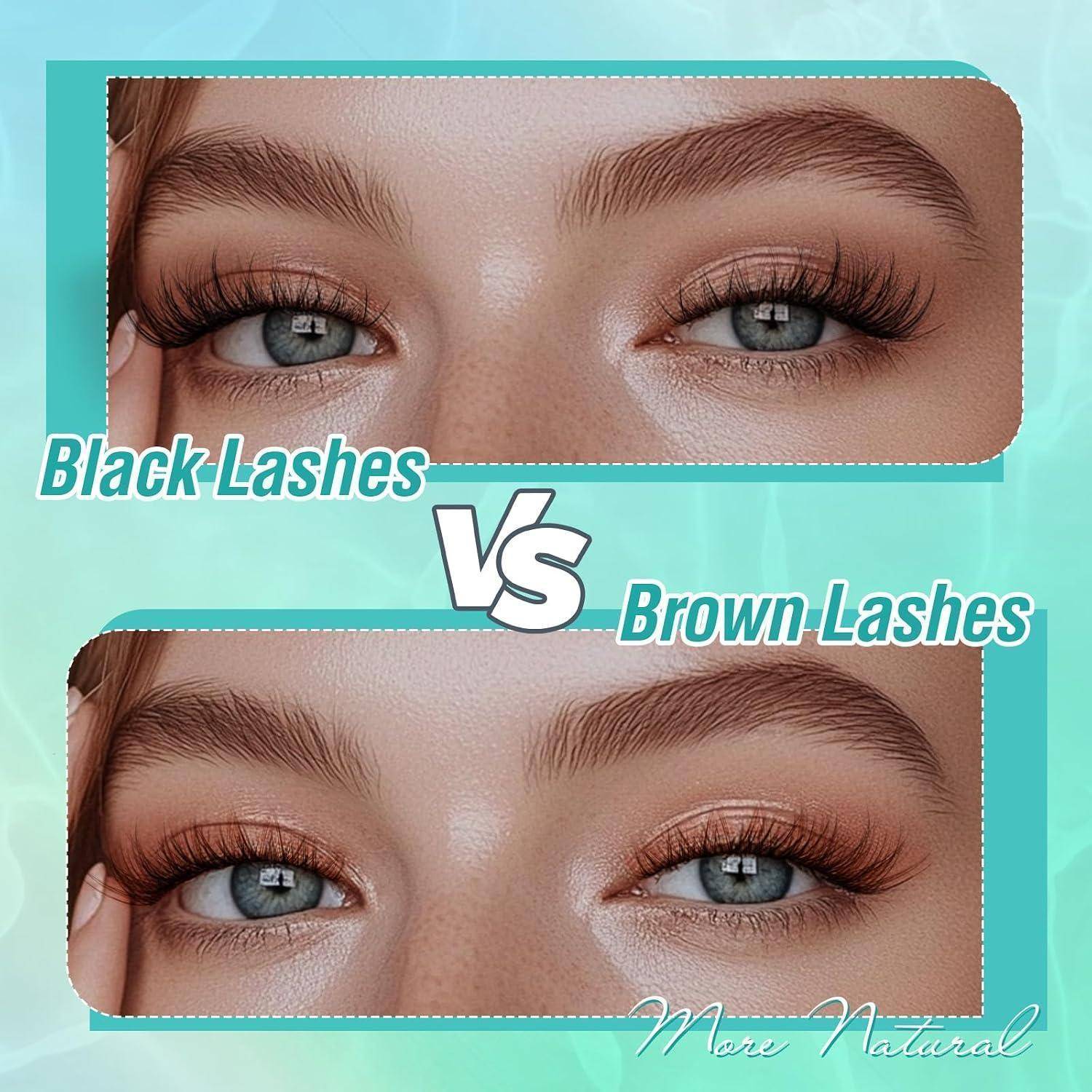Vergleichsbild von Augen mit „Black-Lashes