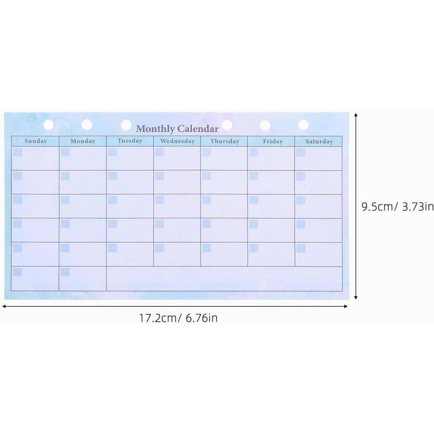 Monatlicher Kalender mit Sonntag-Samstag-Gitter, beschriftet „Monatskalender