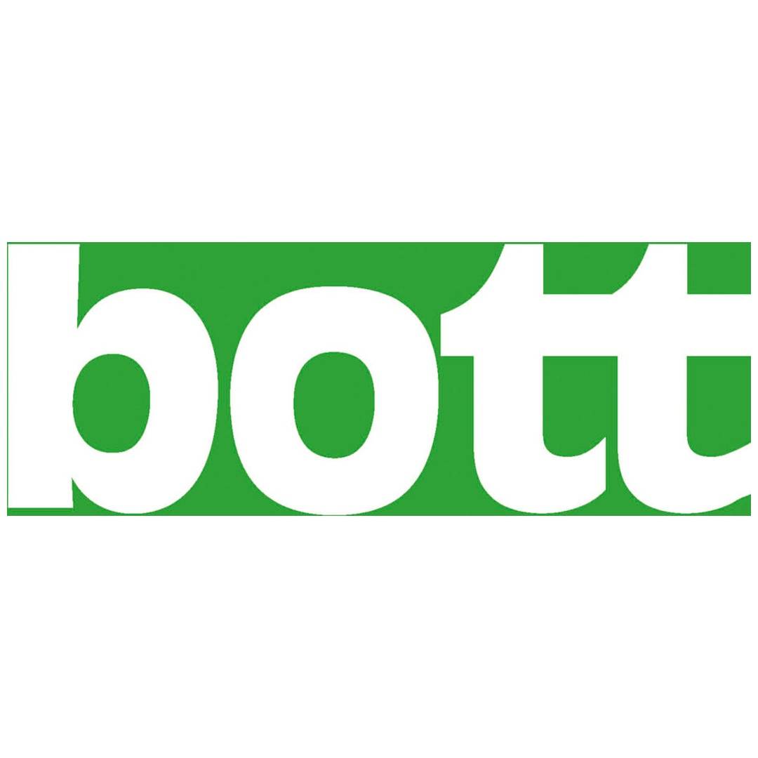 Weißes Kleinbuchstaben-Logo „bott